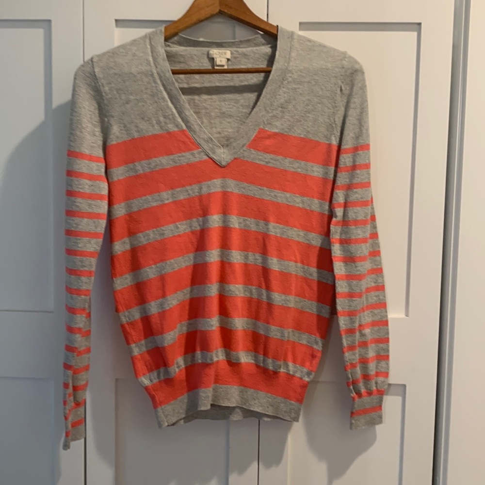 Jcrew cotton v neck sweater